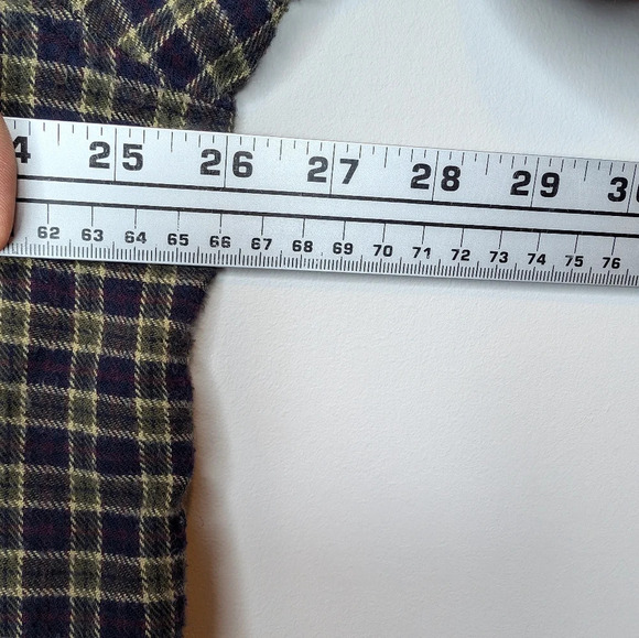 Vintage 90s Bay Area Traders Green Purple Plaid Button Down Men's XXL Unisex - Picture 7 of 8